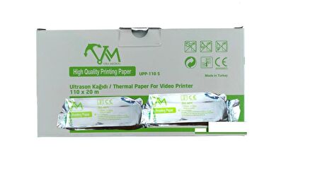 Vira 2 Adet UPP 110 S Ultrason Kağıdı / Termal Paper For Video Printer 110 X 20 m High Quality Printing Paper