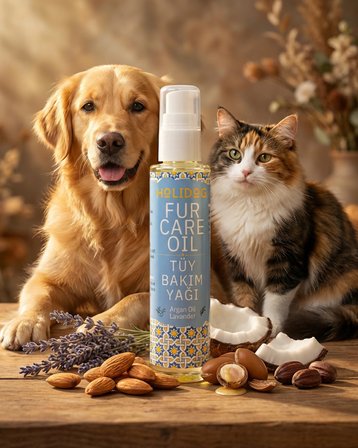  Doğal Köpek Ve Kedi Tüy Bakım Yağı Parlaklık & Koruma | Lavanta Kokulu | Bakanlık Onaylı