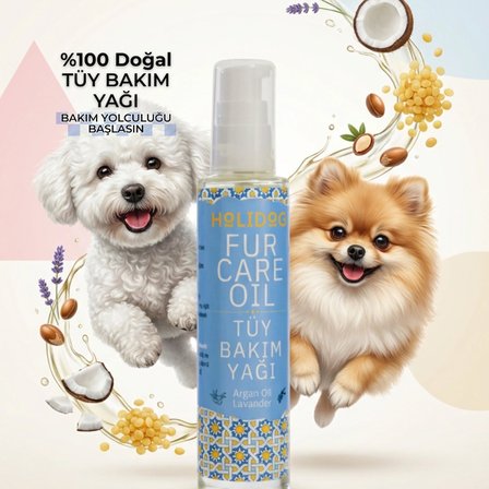  Doğal Köpek Ve Kedi Tüy Bakım Yağı Parlaklık & Koruma | Lavanta Kokulu | Bakanlık Onaylı