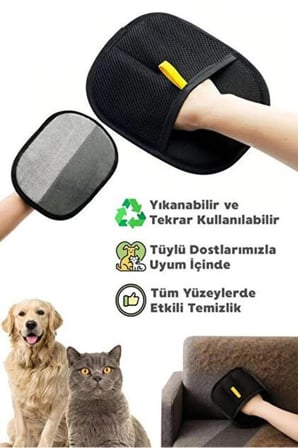Muhtelif Elektrostatik Yeni Nesil Tüy, Toz, Kıl Toplama Eldiveni