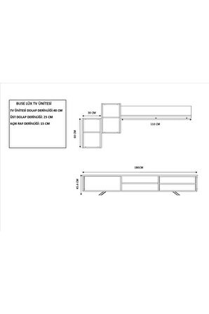 Rabi Mobilya Buse Lüx Tv Ünitesi