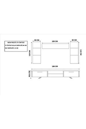 Rabi Mobilya Prestij New Lüx Tv Ünitesi
