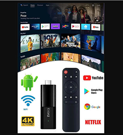 Ultra Hd Android Tv Box 4k Android Tv Tv Box Tv Stick Medya Oynatıcı Smart Tv Wifi