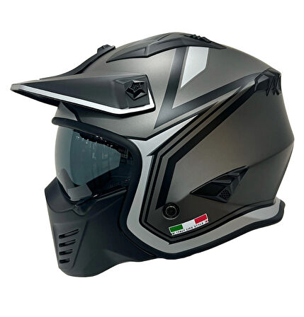 SWAY SW 726X TOKYO Dark Titanium Moduler Kask