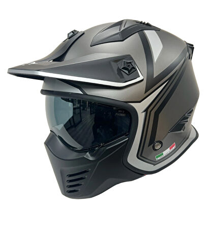 SWAY SW 726X TOKYO Dark Titanium Moduler Kask
