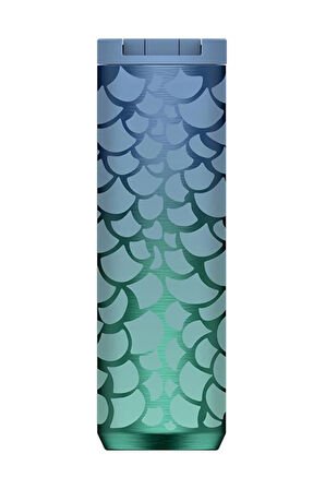 Deniz Kızı Kuyruğu Desenli paslanmaz Çelik Termos 473ml