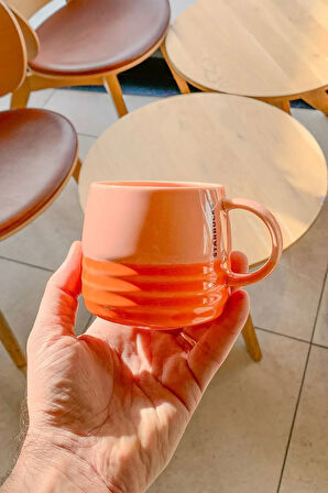 Starbucks Seramik Turuncu Çizgili Kupa - 355 ml