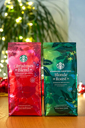 Starbucks Christmas Blend ve Christmas Blonde Çekirdek Filtre Kahve 2024 Yılbaşı Özel 250gx2 Adet