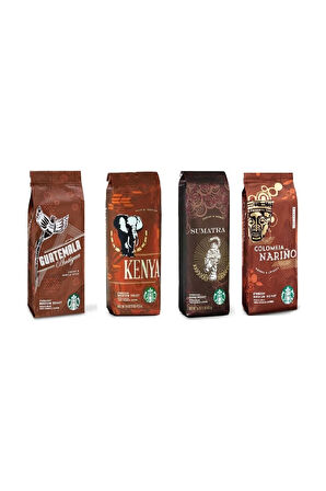 Starbucks Deneme Paketi Filtre Kahve 4x250 gr 4 Paket French Press İçin Çekilmiş