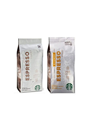 Starbucks Blonde Espresso ve Dark Roast Çekirdek Kahve 250 gr  2 Adet