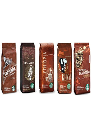 Starbucks Deneme Paketi Filtre Kahve 5x250 gr 5 Paket Çekirdek Kahve