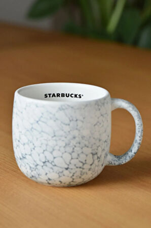 Starbucks Mermer Desenli Beyaz Kupa 414ml