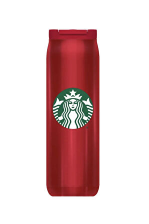 Starbucks Paslanmaz Çelik Termos - Kırmızı - 473 Ml