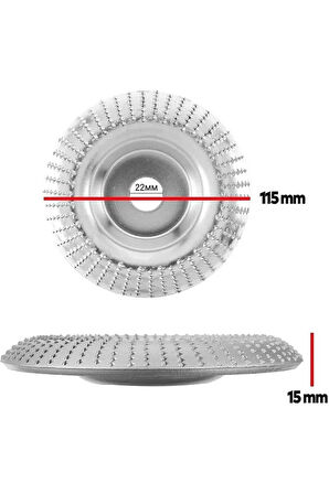 Ahşap Taşlama Törpüleme Oyma Eğe Diski Ahşap Kesici 115 Mm