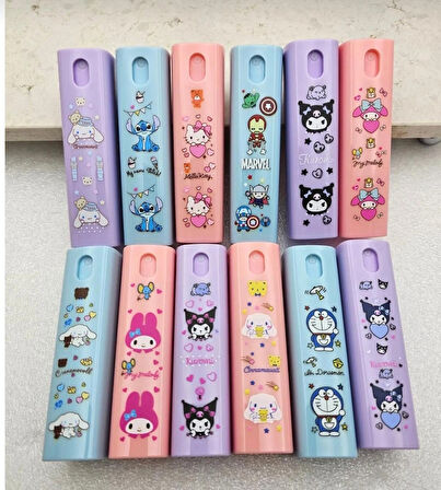 Sanrio doldurulabilir 11 ml kapaklı lüx sprey parfüm kolanya şişesi renk seçenekli 1adet
