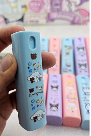 Sanrio doldurulabilir 11 ml kapaklı lüx sprey parfüm kolanya şişesi renk seçenekli 1adet