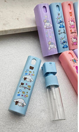 Sanrio doldurulabilir 11 ml kapaklı lüx sprey parfüm kolanya şişesi renk seçenekli 1adet