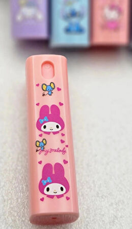 Sanrio doldurulabilir 11 ml kapaklı lüx sprey parfüm kolanya şişesi renk seçenekli 1adet