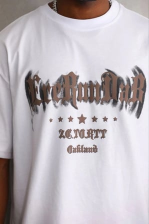 Erkek Baskılı T-Shirt Kısa Kol Bisiklet Yaka Regular Fit Tişört - Beyaz