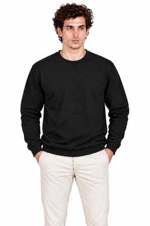 Erkek 3'Lü Bisiklet Yaka İçi Şardonlu 2 İplik Düz Uzun Kollu Regular Fit Sweatshirt - Siyah - Bordo - Gri