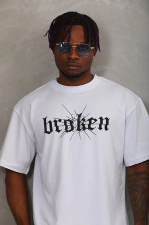 Erkek Baskılı T-Shirt Kısa Kol Bisiklet Yaka Regular Fit Rahat Kalıp Günlük Tişört - Beyaz