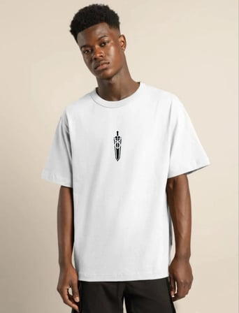 Erkek Baskılı T-Shirt Kısa Kol Bisiklet Yaka Regular Fit Rahat Kalıp Günlük Tişört - Beyaz