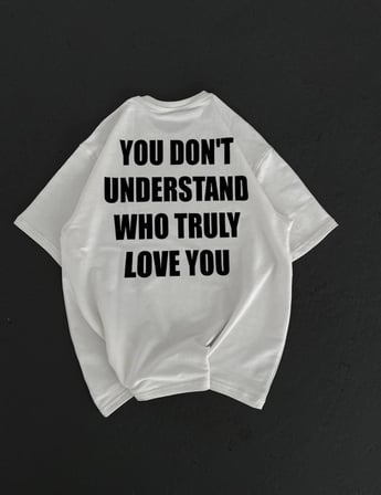 Kadın Baskılı T-Shirt Kısa Kol Bisiklet Yaka Regular Fit Rahat Kalıp Günlük Tişört - Beyaz