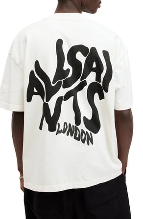 Erkek Tişört Baskılı Oversize kısa kol T-Shirt - Beyaz