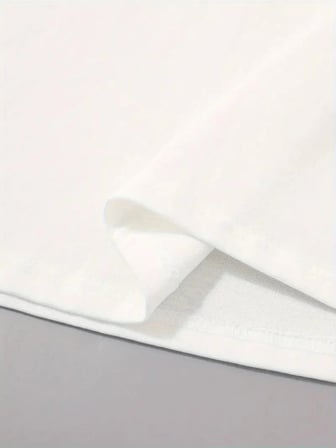 Erkek Sarj % Baskılı T-Shirt Kısa Kol Bisiklet Yaka Regular Fit Tişört - Beyaz