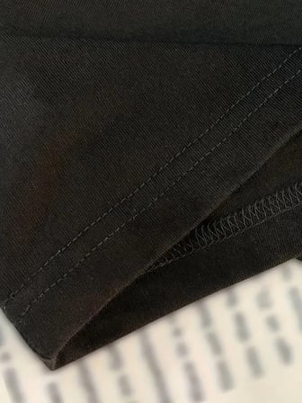 Kadın Kısa Kol Yazlık Tişört Bisiklet Yaka Baskılı Oversize T-Shirt - Siyah