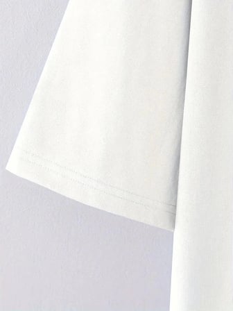 ERKEK T-Shirt  No Risk No Story Baskılı Bisiklet Yaka Tişört - Beyaz