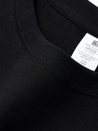 Kadın Kısa Kol Yazlık Tişört Bisiklet Yaka Baskılı Oversize T-Shirt - Siyah