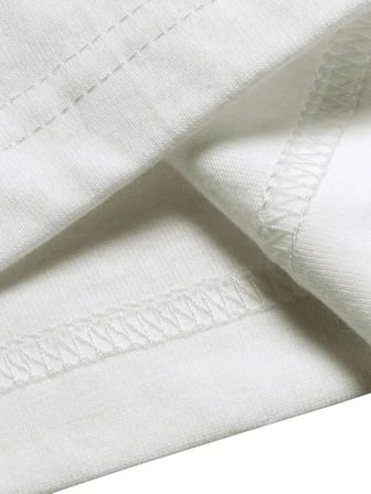 Kadın Kısa Kol Yazlık Tişört Bisiklet Yaka Baskılı Oversize T-Shirt - Beyaz