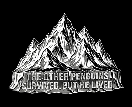 Kadın T-Shirt Penguen Baskılı Bisiklet Yaka Kısa kol yazlık Tişört - Siyah