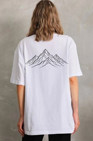 Kadın T-Shirt Nihilist Penguen Baskılı Bisiklet Yaka Kısa kol yazlık Tişört - Beyaz