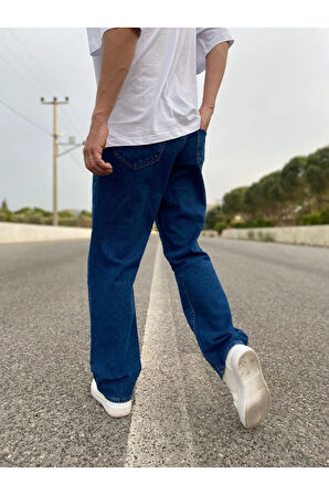 Lacivert Baggy Fit Jean