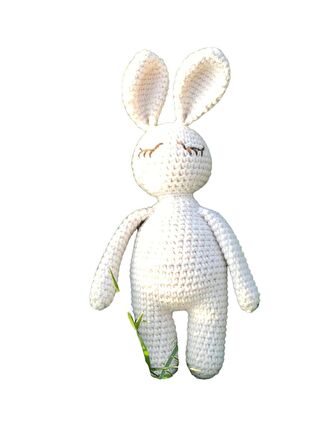 Naturaborn Natural amigurumi el örgüsü oyuncak uykucu tavşan