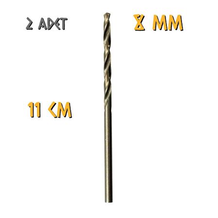 Kupa Tyson Metal Ahşap Delici HSS Matkap Ucu 8.0 mm. - 2 Adet