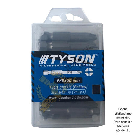 Kupa Tyson Vidalama Ucu Bits Uç - PH2 Yıldız - 5 cm. - 4 Adet