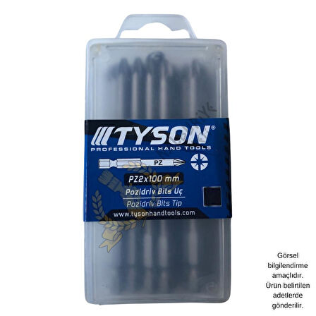 Kupa Tyson Vidalama Ucu Bits Uç - PZ2 Yıldız - 10 cm. - 20 Adet