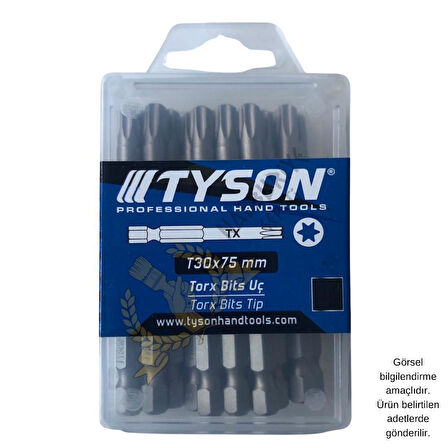 Kupa Tyson Vidalama Ucu Bits Uç - T30 Tork - 7.5 cm. - 20 Adet