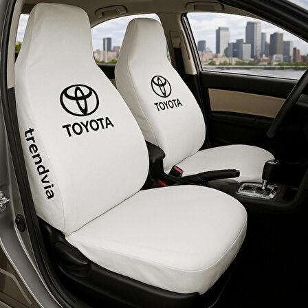 Toyota Beyaz Renk Ön ve Arka Koltuk Kılıfı Penye Servis Seti – Araba Koltuk Koruyucu