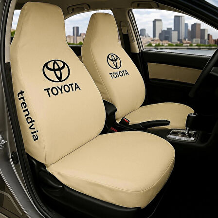 Toyota Bej Renk Ön ve Arka Koltuk Kılıfı Penye Servis Seti – Araba Koltuk Koruyucu