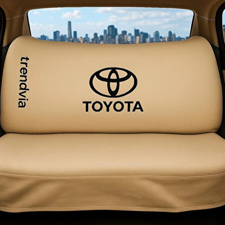 Toyota Bej Renk Ön ve Arka Koltuk Kılıfı Penye Servis Seti – Araba Koltuk Koruyucu