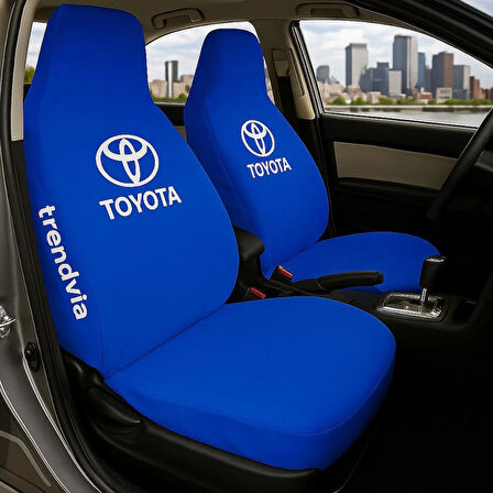Toyota Mavi Renk Ön ve Arka Koltuk Kılıfı Penye Servis Seti – Araba Koltuk Koruyucu