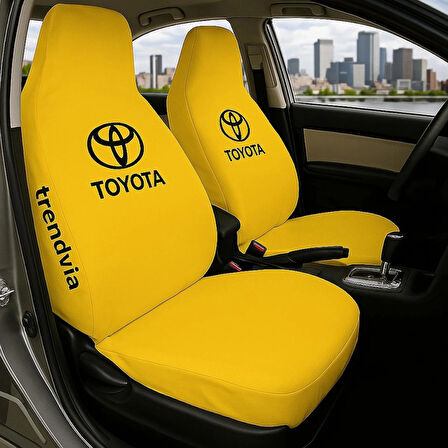 Toyota Sarı Renk Ön ve Arka Koltuk Kılıfı Penye Servis Seti – Araba Koltuk Koruyucu