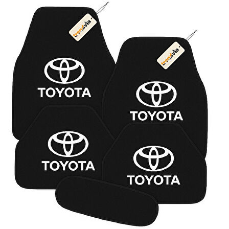 Siyah Renk Toyota Uyumlu Oto Halı Paspas 5 Parça – Su Geçirmez, Kaymaz ve Şık Tasarım