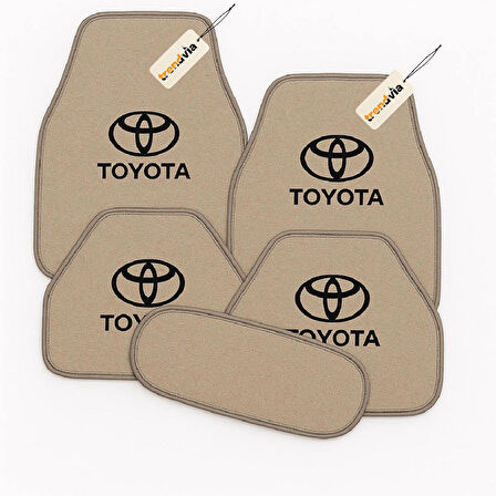 Bej Renk Toyota Uyumlu Oto Halı Paspas 5 Parça – Su Geçirmez, Kaymaz ve Şık Tasarım