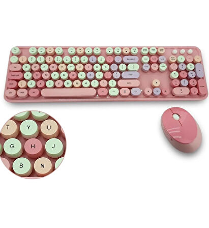 Mofii Pembe Sweet Dm Combo Klavye Mause Set
