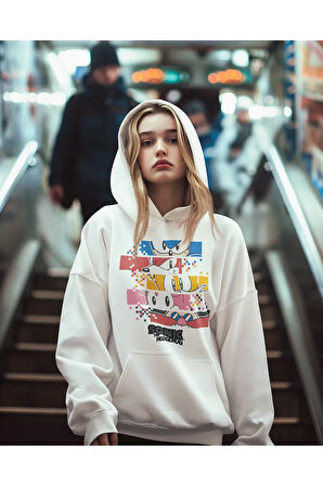 Sonic The Hedgehog Baskılı Unisex Oversize Çizgi Film Hoodie